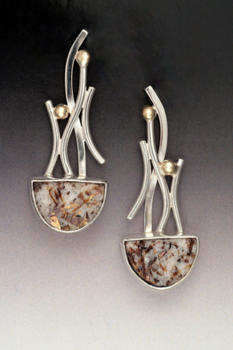 Click to view detail for MB-E429 Earrings Gold Rush $1089
